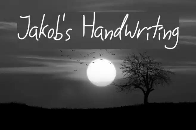 Jakob's Handwriting Fonte examples