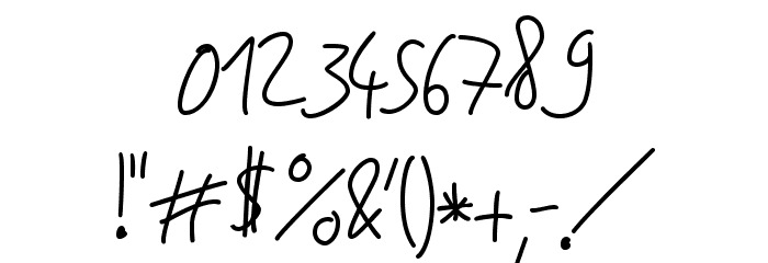 JakobsHandwriting Font OTHER CHARS