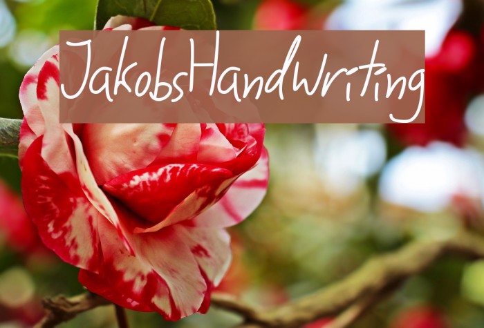 JakobsHandwriting Font examples