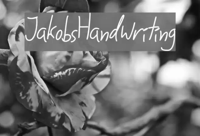 JakobsHandwriting Font examples