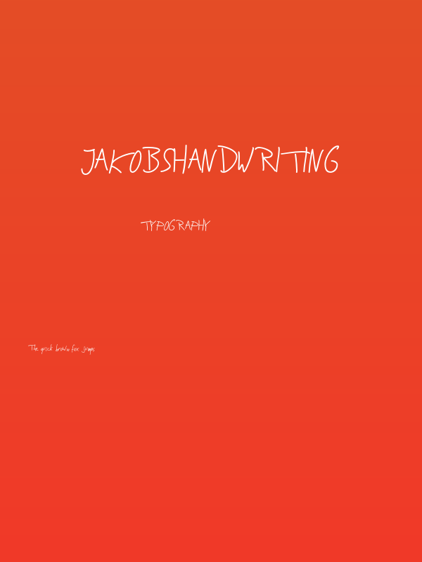 JakobsHandwriting Poster