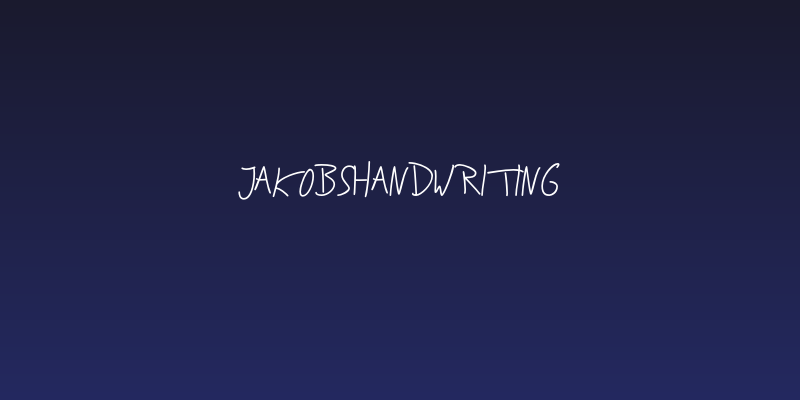 JakobsHandwriting Social Header