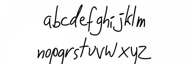 JakobsHandwriting Font Litere mici