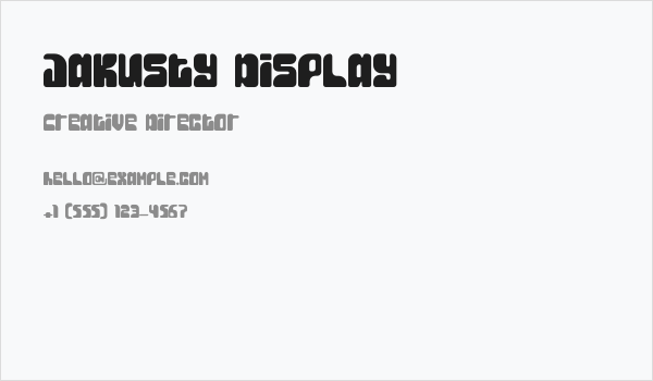 Jakusty Display Business Card