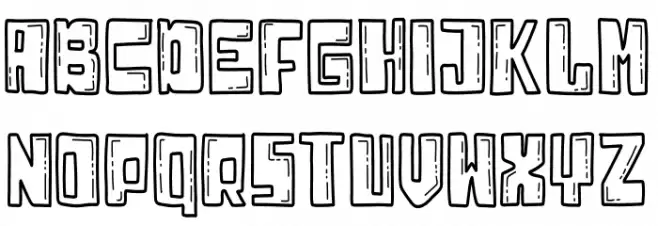 Jakusty Outline 字体 大写