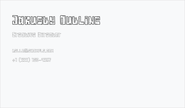 Jakusty Outline Business Card