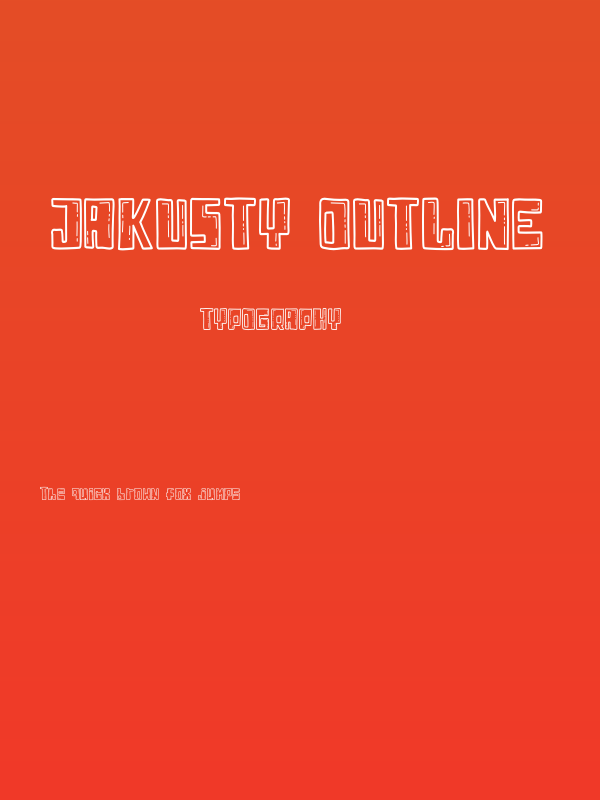 Jakusty Outline Poster