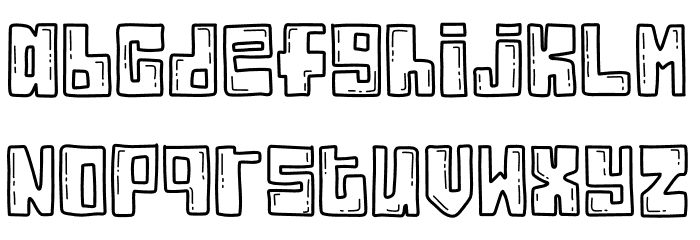 Jakusty Outline Font Litere mici