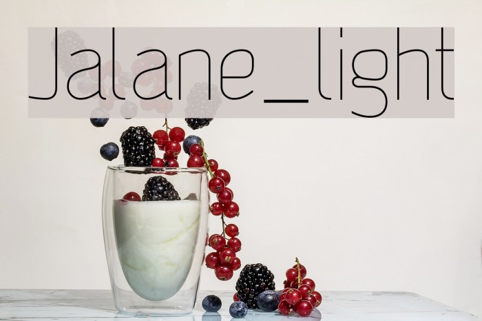 Jalane_light Font examples