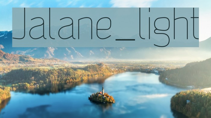 Jalane_light Font examples