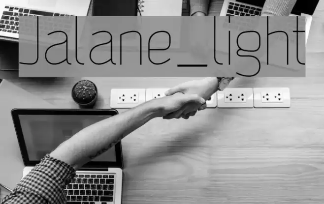 Jalane_light Font examples