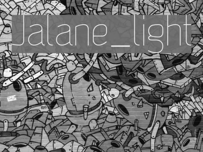Jalane_light Font examples