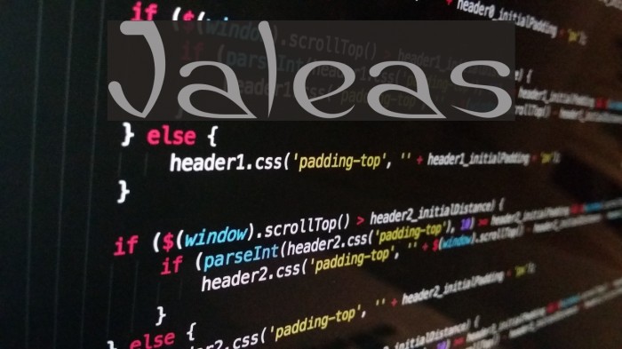 Jaleas Font examples
