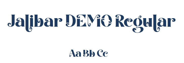 Jalibar DEMO Regular Font Preview