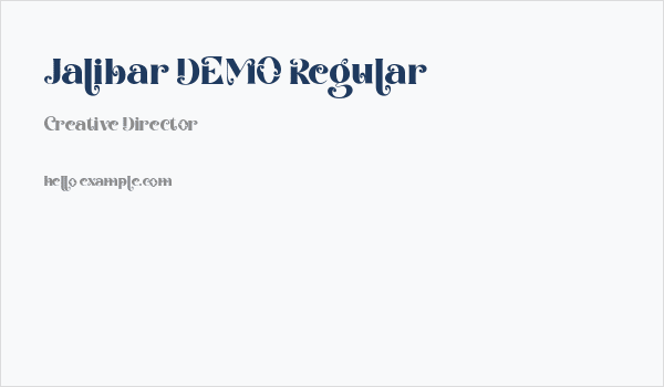 Jalibar DEMO Regular Business Card