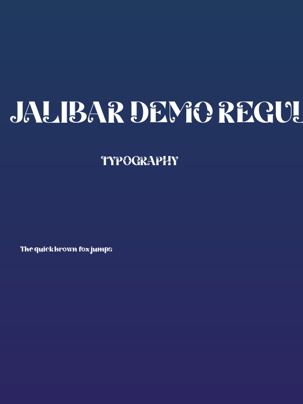 Jalibar DEMO Regular Poster