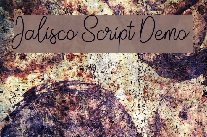 Jalisco Script Demo Font examples