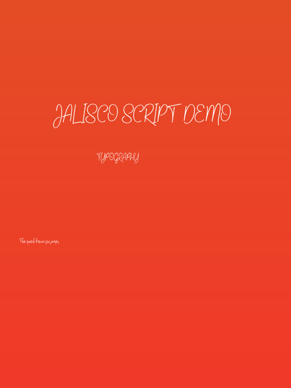 Jalisco Script Demo Poster