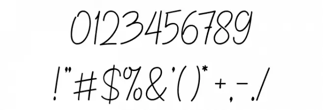 JaliscoScriptDemo Font OTHER CHARS