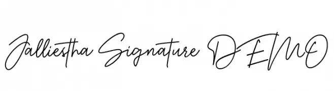 Jalliestha Signature DEMO  baixar fontes gratis
