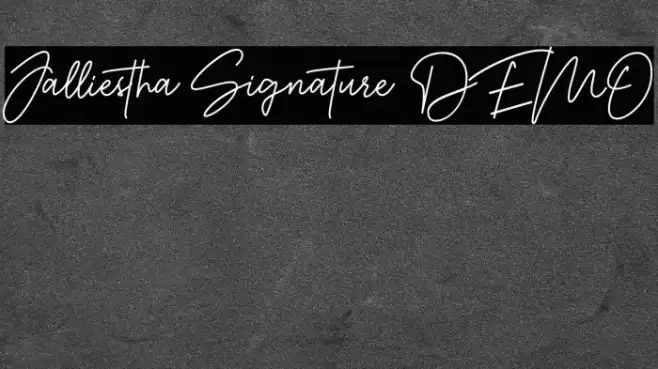 Jalliestha Signature DEMO Font examples