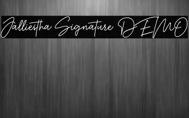 Jalliestha Signature DEMO Font examples
