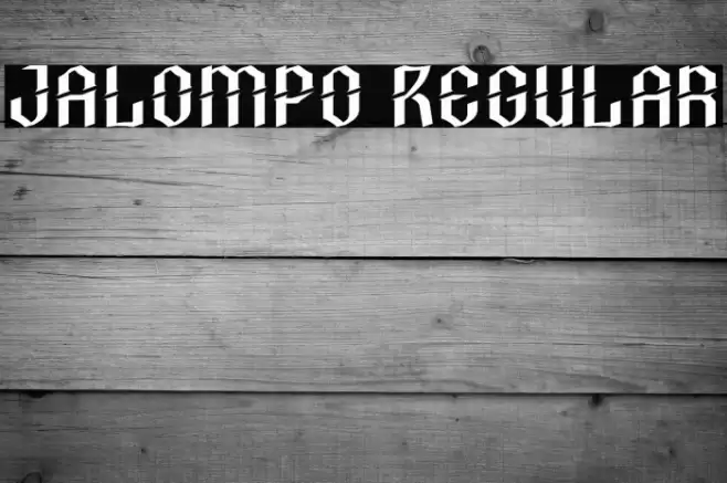 Jalompo Regular Font examples
