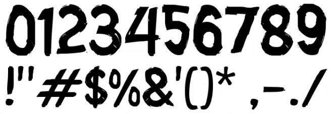 Jalure Font Alte caractere