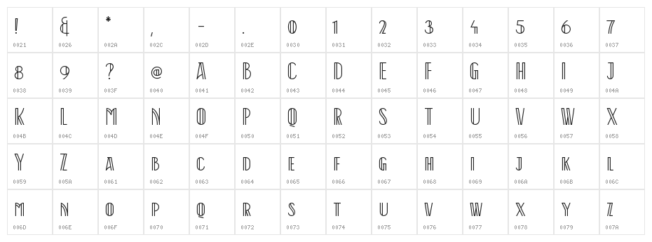 Jam Session Regular Character Map