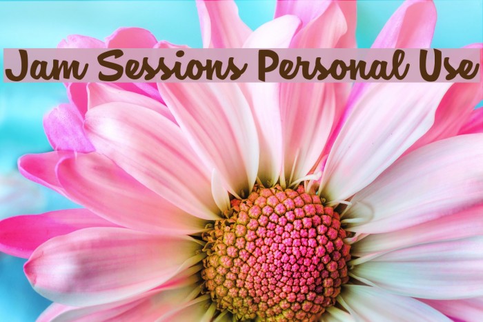 Jam Sessions Personal Use Font examples