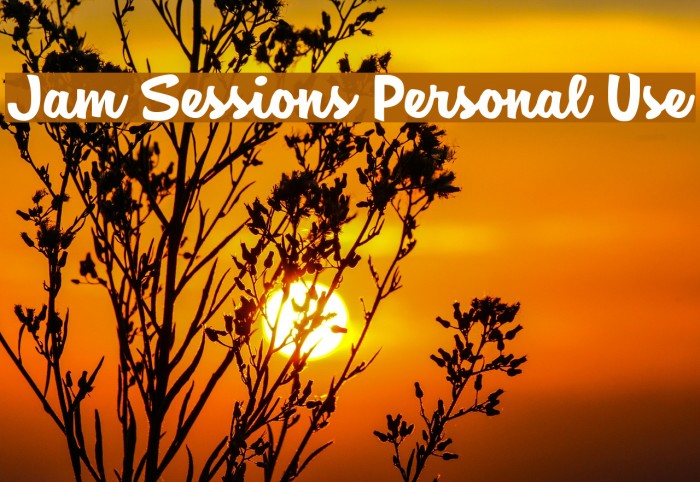 Jam Sessions Personal Use Font examples