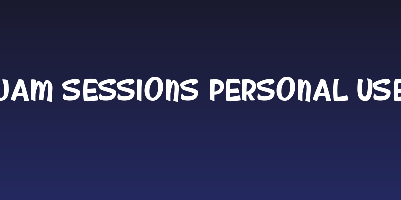 Jam Sessions Personal Use Social Header