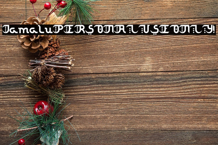 Jamalu PERSONAL USE ONLY! Example 1