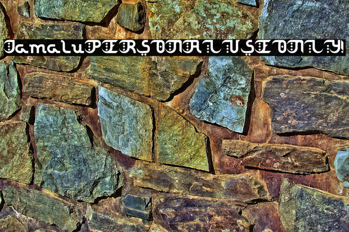 Jamalu PERSONAL USE ONLY! Example 2