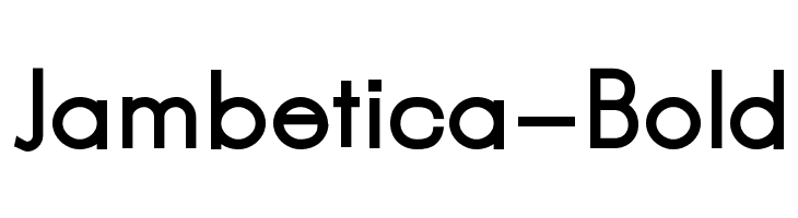 Jambetica-Bold Caratteri