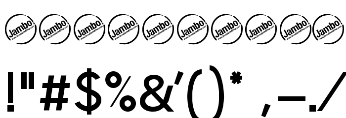 Jambetica-Bold Font OTHER CHARS