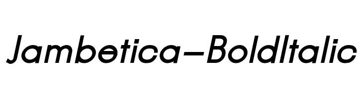 Jambetica-BoldItalic फ़ॉन्ट