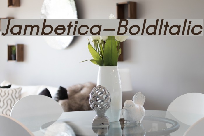 Jambetica-BoldItalic Font examples