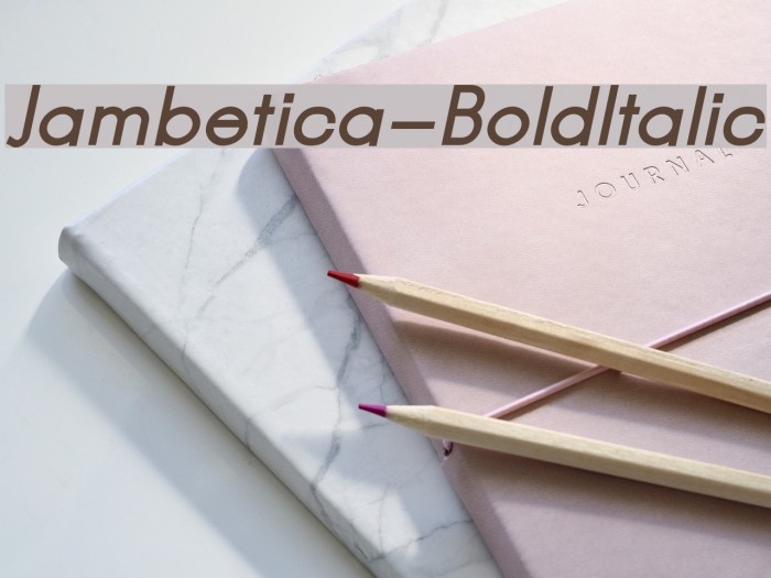 Jambetica-BoldItalic Font examples