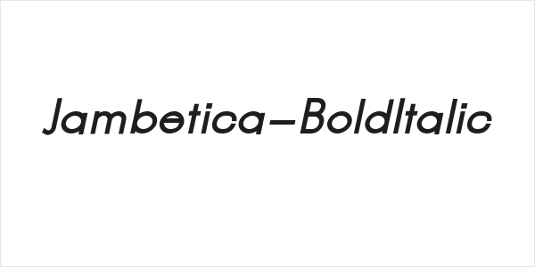 Jambetica-BoldItalic Logo