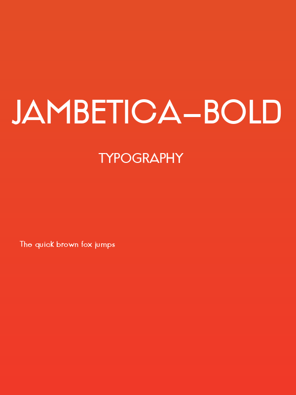 Jambetica-Bold Poster
