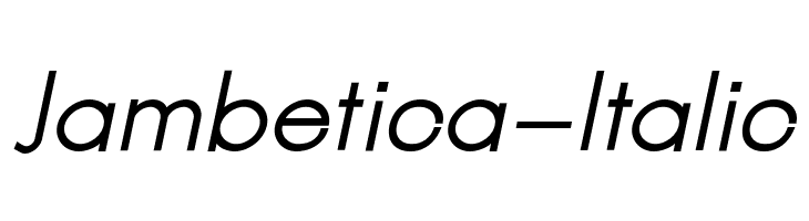 Jambetica-Italic Font
