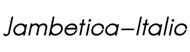 Jambetica-Italic  Descarca Fonturi Gratis