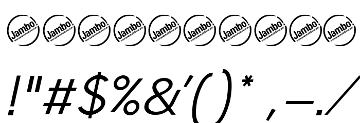 Jambetica-Italic Font OTHER CHARS
