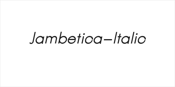 Jambetica-Italic Logo