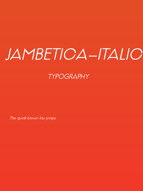 Jambetica-Italic Poster