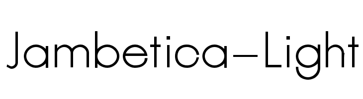 Jambetica-Light  font caratteri gratis