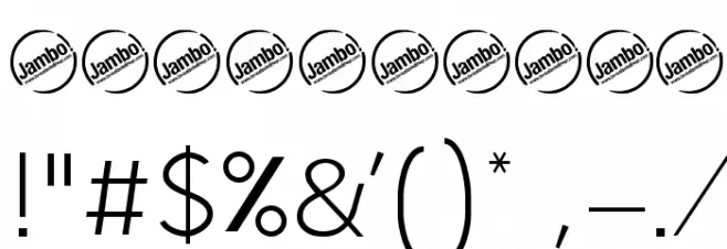 Jambetica-Light Font OTHER CHARS