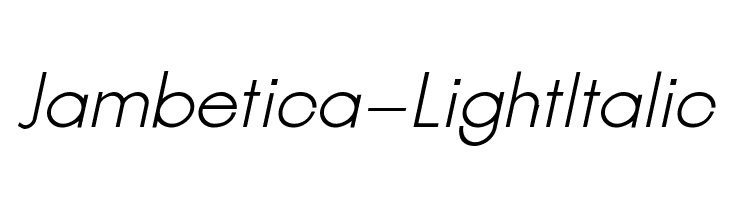 Jambetica-LightItalic Font