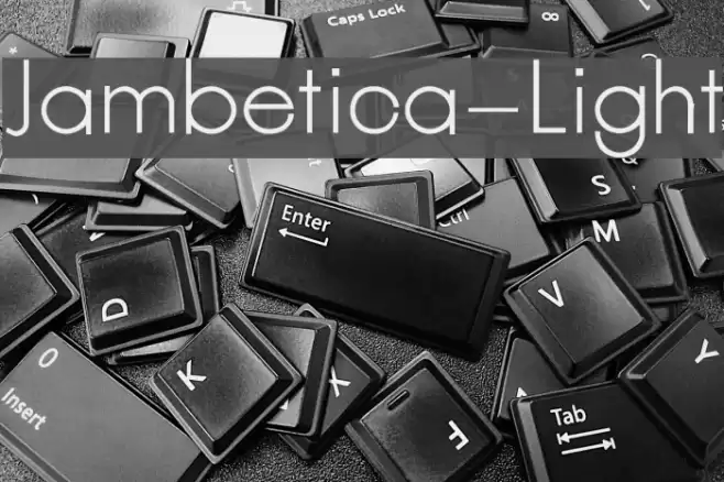 Jambetica-Light Font examples